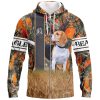 Love Beagle Hunting Dog Zipper Hoodie, Beagle Zipper Hoodie, Dog Zipper Hoodie For Humans