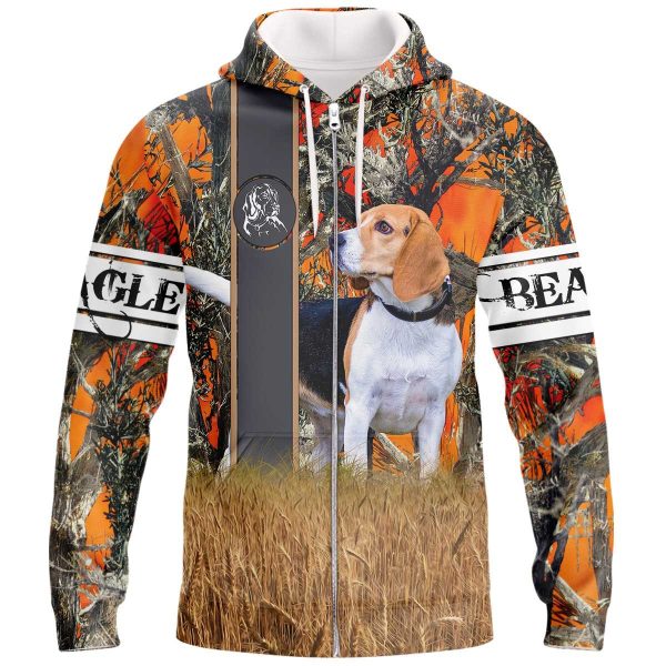 Love Beagle Hunting Dog Zipper Hoodie, Beagle Zipper Hoodie, Dog Zipper Hoodie For Humans