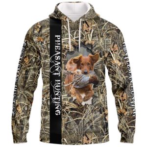 Pheasant Hunting Dog Hoodie, Dog Hoodie For Humans