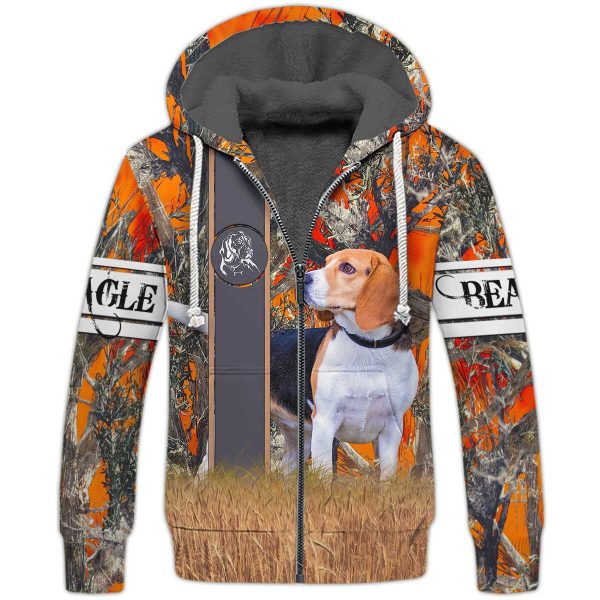 Love Beagle Hunting Dog Fleece Zipper, Beagle Fleece Zipper, Dog Fleece Zipper For Humans