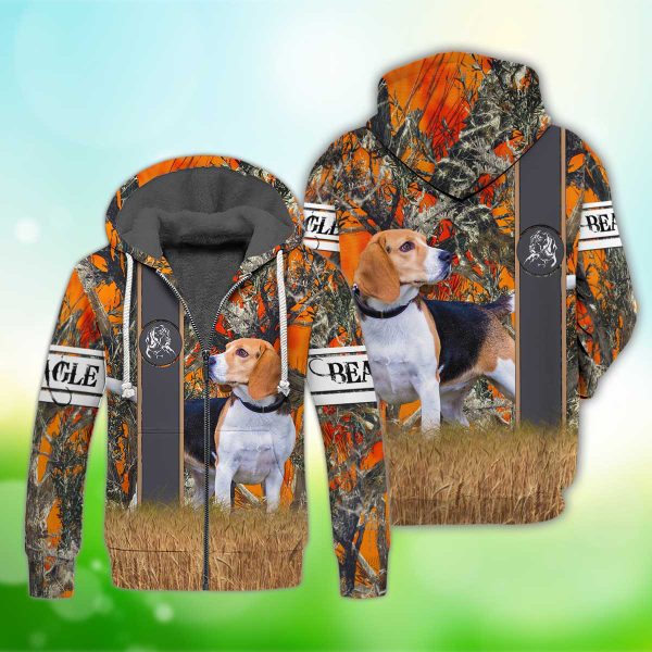 Love Beagle Hunting Dog Fleece Zipper, Beagle Fleece Zipper, Dog Fleece Zipper For Humans